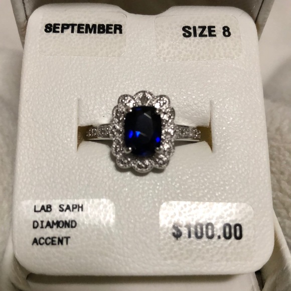 Sterling silver sapphire ring - Picture 2 of 5